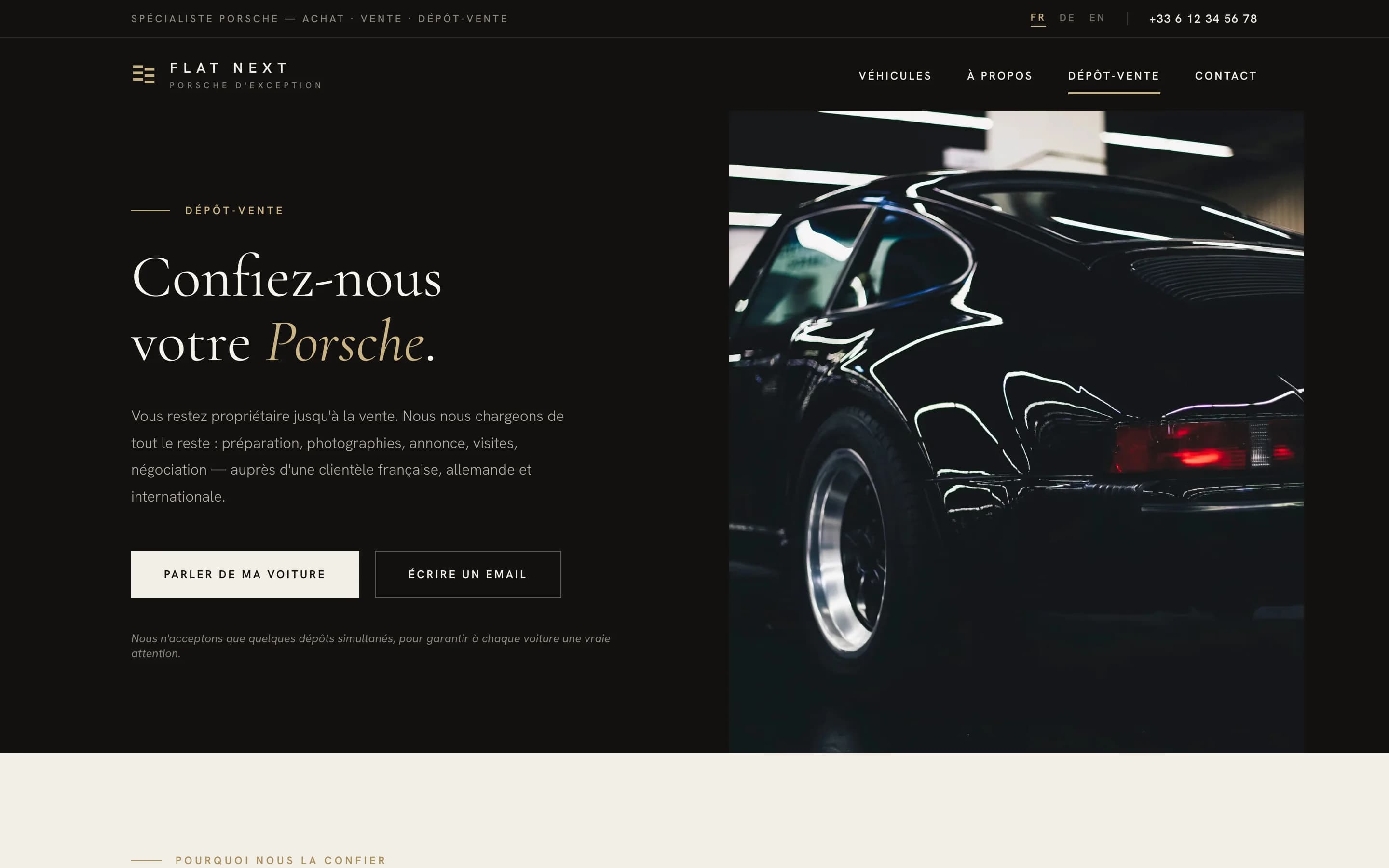 FLAT NEXT — vitrine trilingue & gestion de stock pour spécialiste Porsche — page 4