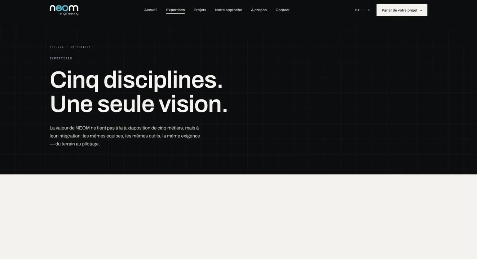 NEOM Engineering — site bilingue pour un bureau d'ingénierie luxembourgeois — page 4