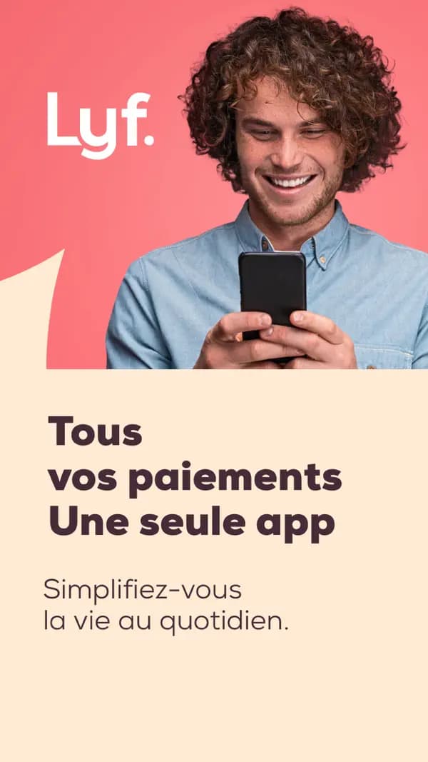 Refonte de l'application de paiement mobile Lyf Pay — écran 1