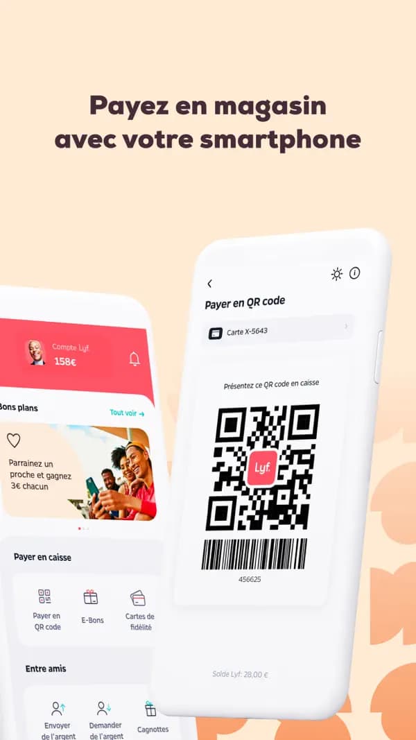 Refonte de l'application de paiement mobile Lyf Pay — écran 2